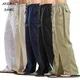 Korean Spring Linen Wide Men Pants Oversize Linens Trousers Streetwear Male Summer Yoga Pants Casual