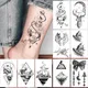 Waterproof Temporary Tattoo Sticker Wolf Cat Deer Panda Moon Mountain Flash Tatto Arm Wrist Fake