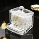 Transparent Cotton Swab Storage Box Makeup Organizer Acrylic Storage Box Cotton Swab Cosmetic Box