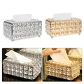 Napkin Dispenser Square Crystal Cube European-style Tissue Box Bedroom Office Hotel Cafe Coffee Bar