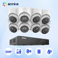 ANNKE 8CH FHD 5MP POE Network Video Security System H.265+ 6MP NVR With 5MP Surveillance POE Cameras