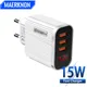 3 Ports USB Quick Charging 3.0 Wall Charger Cell Phone Fast Charging Mobile Phone Adapter with LED