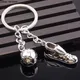 Football Badge Football Sport Hanging Chain Unique Soccer Shoes Football Ball Stainless Steel Metal