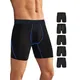 5pcs Men's Boxer Briefs Performance Breathable Tagless Comfy Silk Waistband 6’’ Boxer Briefs with