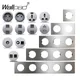 Wallpad L6 Silver Brushed Aluminum Wall Switch EU French Socket USB Charger RJ45 CAT6 HDMI Audio