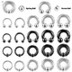 ZS 1PC Big Large Size Captive Bead Nose Ring Stainless Steel Horseshoe Hoop Earrings BCR Barbell