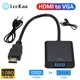 HD 1080P HDMI To VGA Converter HDMI Cable With Audio Power Supply HDMI Male To VGA Female Adapter