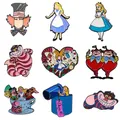 Alice in Wonderland Creative Enamel Pins Lapel Pins for Backpacks Badges Accessories for Jewelry