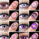 AMARA Color Contact Lenses For Eyes 2pcs Anime Cosplay Colored Lenses Blue Crazy Halloween Lenses