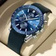 POEDAGAR Silicone Sport Watches For Men Waterproof Luminous Multifunction StopWatch Quartz Watch Man