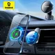 Baseus Magnetic Car Phone Holder Wireless Charger for Apple iPhone 15 14 13 12 11 Pro Max Wireless