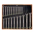 Ratcheting Combination Wrench Set Metric Chrome Vanadium Steel Hand tool sets Universal Key Wrenches