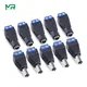 10pcs /5 sets blue Male + Female 12V 2.1x5.5MM DC Power Jack Plug Audio AUX free welding socket