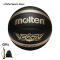 Molten Size 5 6 7 Basketball Black Gold PU Outdoor Indoor Balls Women Youth Man Match Training