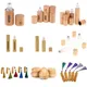 1pcs Bamboo Roll On Bottle 1-10ml Wood Roller Bottle Essential Oil Lip Gloss Refillable Tube Empty