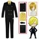 2Year Sanji Cosplay Anime Vinsmoke After Costume Men Halloween Christmas Yellow Suit Costume Wig Tie