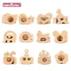 1pcs Wooden Baby Teether Animal BPA Free DIY Pacifier Chain Necklace Accessories Tooth Pendant