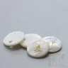 Natural Shell with Alphabet Charm - Alphabet - Letter - Round 11mm (G44B)