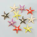 Fashion Metallic Candy Color Starfish Animal Earrings for Women Exaggerated Pop Dangle Earrings