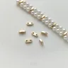 14K gold coated double row millet bead partition accessory double hole partition DIY handmade beaded