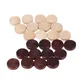 24Pcs/set Wooden Round Checkers Pieces For Backgammon Chess Game Accessories