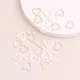 100pcs Small Hollow Hearts Connectors Beads for DIY Bracelets Necklaces Gold Silver Color 10x10mm