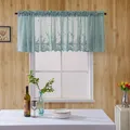 Small fresh kitchen coffee curtain pole small curtain blue lace short curtain finished product