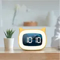 Rechargable Digital Alarm Clock Night Light Touch Snooze Always-on Display Desktop Table Clock
