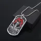 MIDY Game Metro Exodus 2033 Necklace Pendants Classic Dog Tag Skull Metal Choker Women Men Jewelry