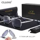 CLLOIO Design Titanium Alloy Sunglasses Polarized Men's Sun Glasses Women Pilot Gradient Eyewear