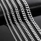 Cuban Link Chains Stainless Steel Classic Men Boy Curb Chunky Silver Color Necklace 3.6mm to 11mm 14