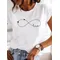 Women Print Love Letter Sweet 90s Trend Summer T Clothing Clothes Fashion Casual T-shirts Short