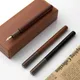 Retro Metal Fountain Pen 0.5mm Vintage Wooden Writing Pens For Students Art Calligraphy Pens