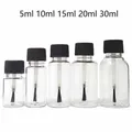 5/10Pcs 5ml 10ml 15ml 20ml 30ml Plastic Nail Polish Bottles Empty Cosmetic Containers Clear Liquid