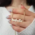 New 2023 Personalized Necklace For Women Custom Letter Name Pendant Figaro Chain Necklace Fashion