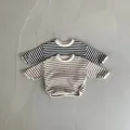 Autumn New Baby Clothes Infant Girls Hoodie Striped Boys Sweatshirts Toddler Tops Clothes