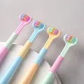 Baby Oral Health Care Kids 360° Clean Tooth Teeth Clean Brush Three Side Candy Color Soft Toothbrush