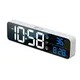 LED Music Alarm Clock Voice Control Touch Snooze USB Rechargeable Table Clock 12/24H Dual Alarms