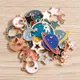 10pcs/lot Enamel Alloy Enamel Charms for Jewelry Making Cute Moon Star Sun Charms Pendant for DIY
