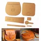 diy Leather kraft handbag sewing pattern diy handmade craft template size 21x19x6.5cm