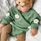 Newborn Baby Romper Embroidery Flower Sweatshirts Romper Jumpsuits Long Sleeve Clothes Infant