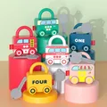 Baby Learning Lock with Key Car Games Montessori Educational Toy Number Matching Lock Toys Sensory