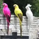 25cm Handmade Simulation Parrot Creative Feather Lawn Figurine Ornament Animal Bird Garden Prop