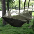 1-2 Person Hammock Outdoor Camping Hammock With Mosquito Net High Strength Parachute Swing Bed For