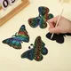 6/12Pcs Butterfly Bookmarks Scratch Drawing Paper Kids Painting Book Magic Scratch Art Creative