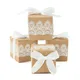 20pcs Lace Bow Candy Box Flower Kraft Paper Baby Shower Dragee Baptism Birthday Wedding Gift Box