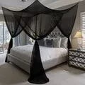 Sexy Mosquito Net Palace Four Door King/Queen Double Size Home Single Bed Prevent Insect Outdoor