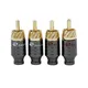 4Pcs Luxury Soldering RCA Plug Jack Connector Speaker Audio Output/Input Adapter Plug Gold plated