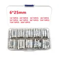 100pcs/lot Set Kit 6*25MM 250V Ceramic Fuse 1A 2A 3A 4A 5A 6A 8A 10A 15A 20A Fuses 6x25mm