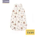 Elinfant Sleeveless Soft Newborn Baby Sleeping Bag Bamboo Cotton Warm Wearable Blanket Winter Print